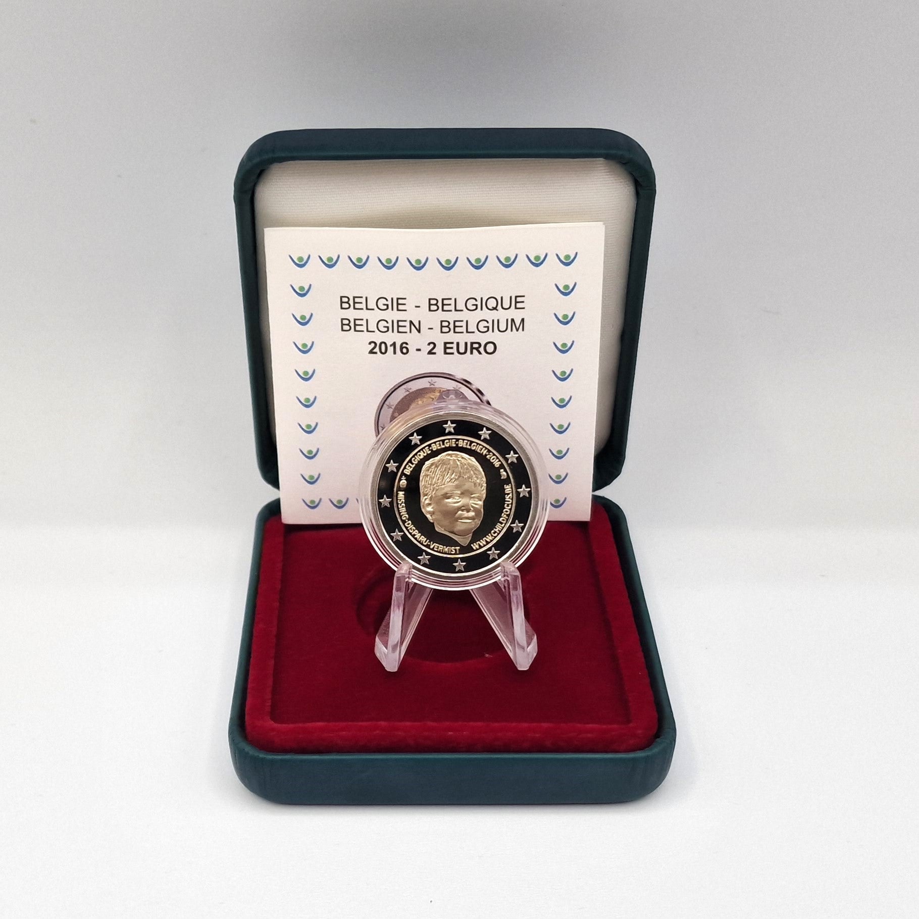 2016 Crianças Desaparecidas - 2€ Bélgica Proof